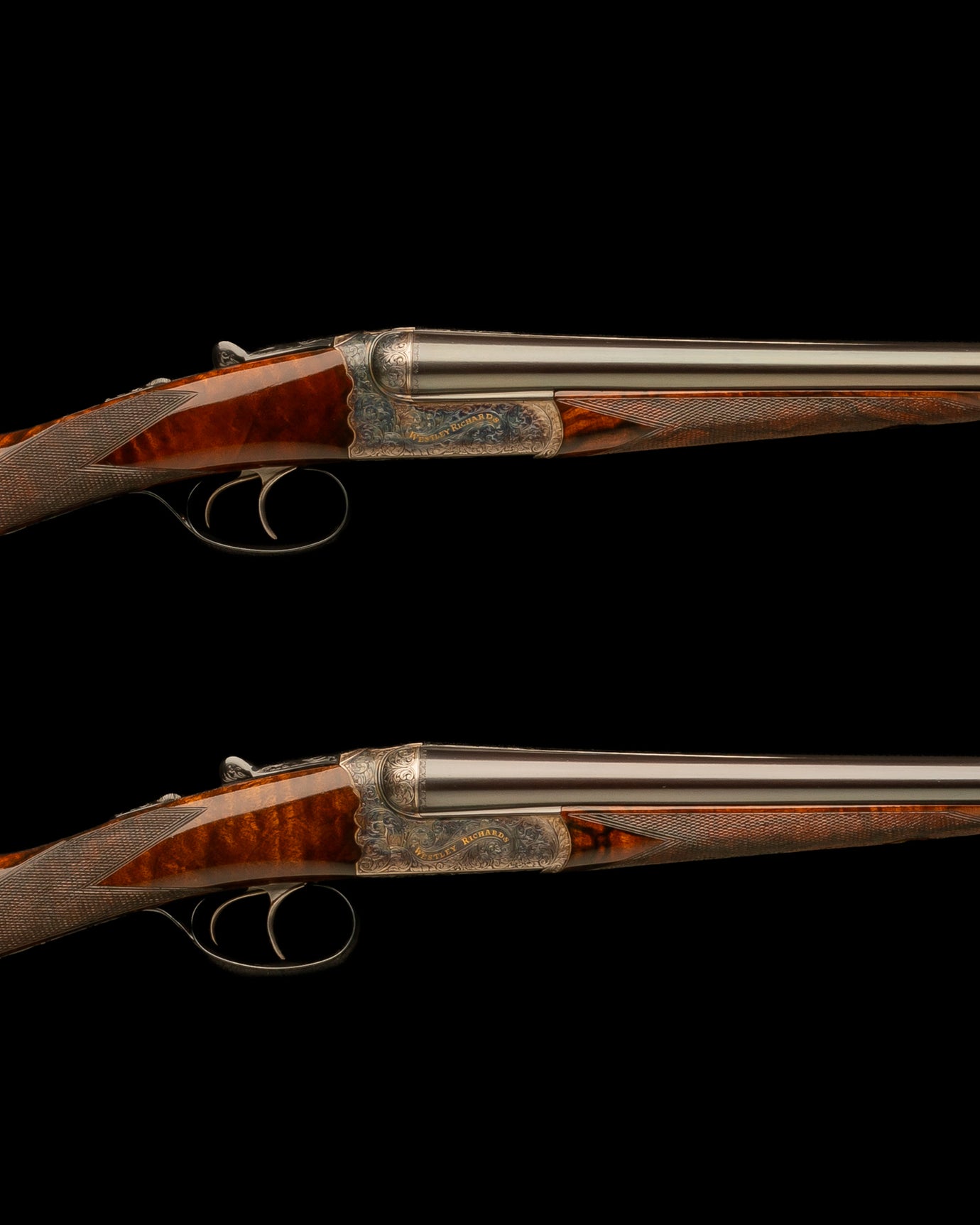 Deluxe pair of 20-bore side-by-side Droplock Shotguns
