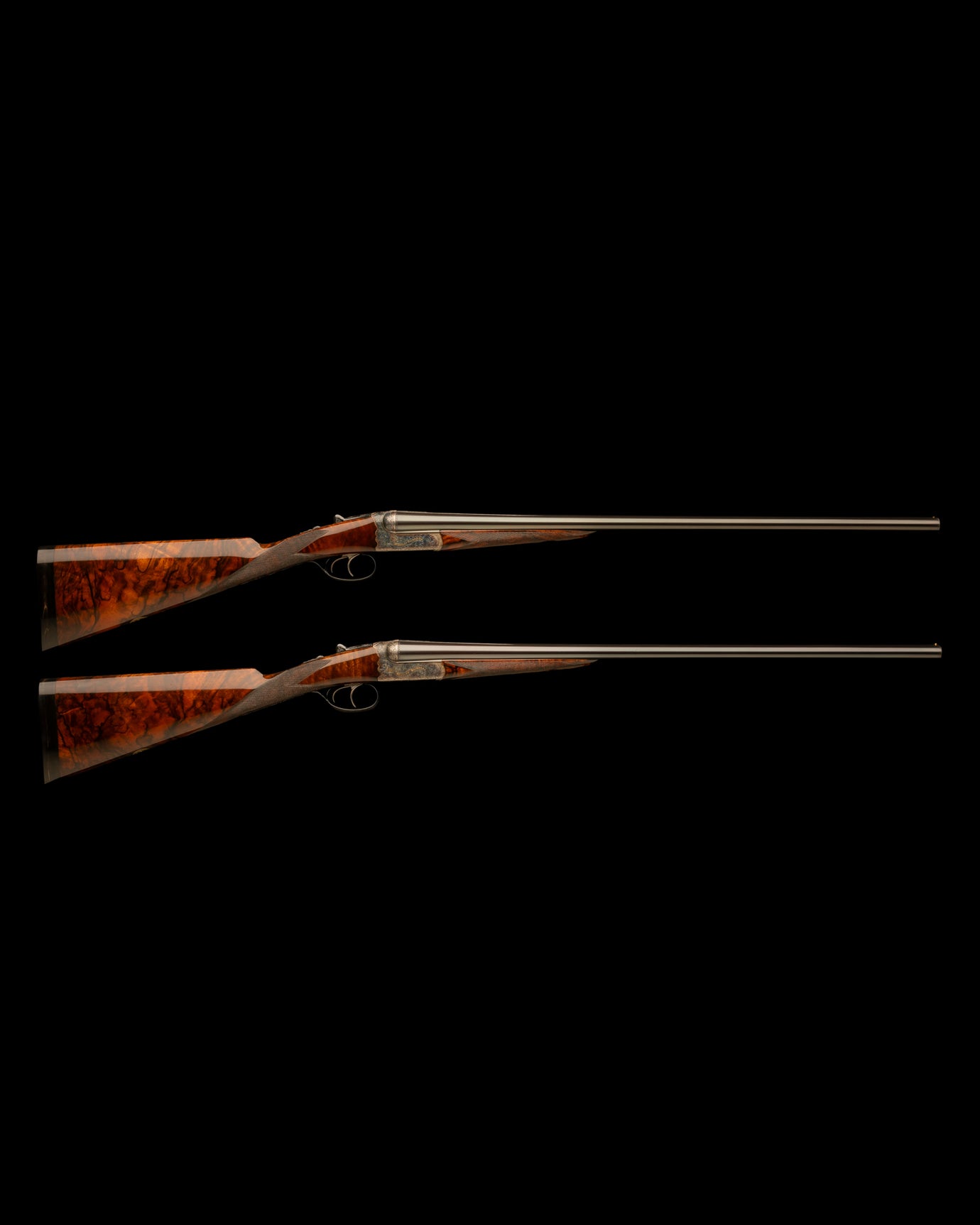 Deluxe pair of 20-bore side-by-side Droplock Shotguns