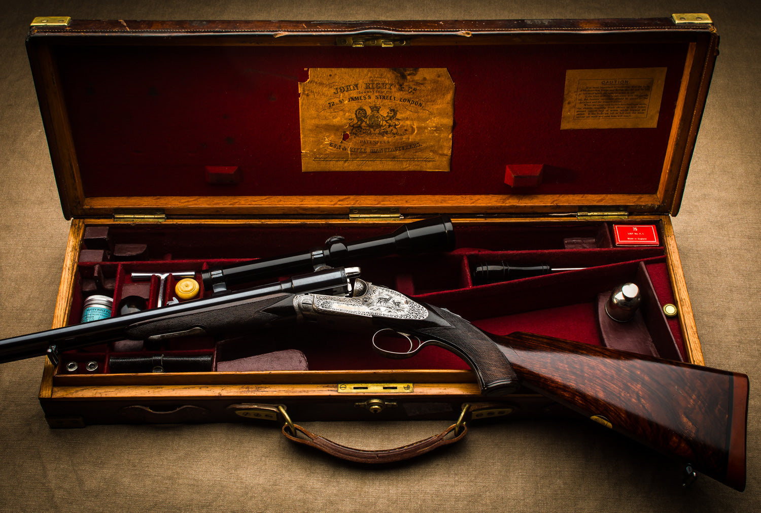 Retro Rifle The Ripley A Vintage Game Scene Small Bore Rigby Rifle
