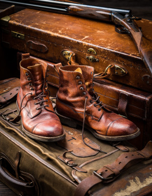 Edward Green's Galway Rosewood Country Boot. Essential Shooting Kit.