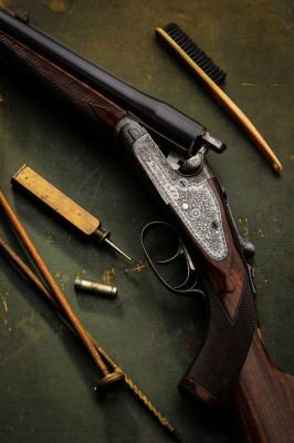 An Old J. Rigby Rising Bite Sidelock Rifle No. 16611 .256 Mannlicher