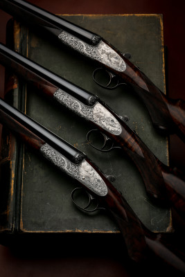 A Set of Three Westley Richards Round Action Sidelock 20g Guns.