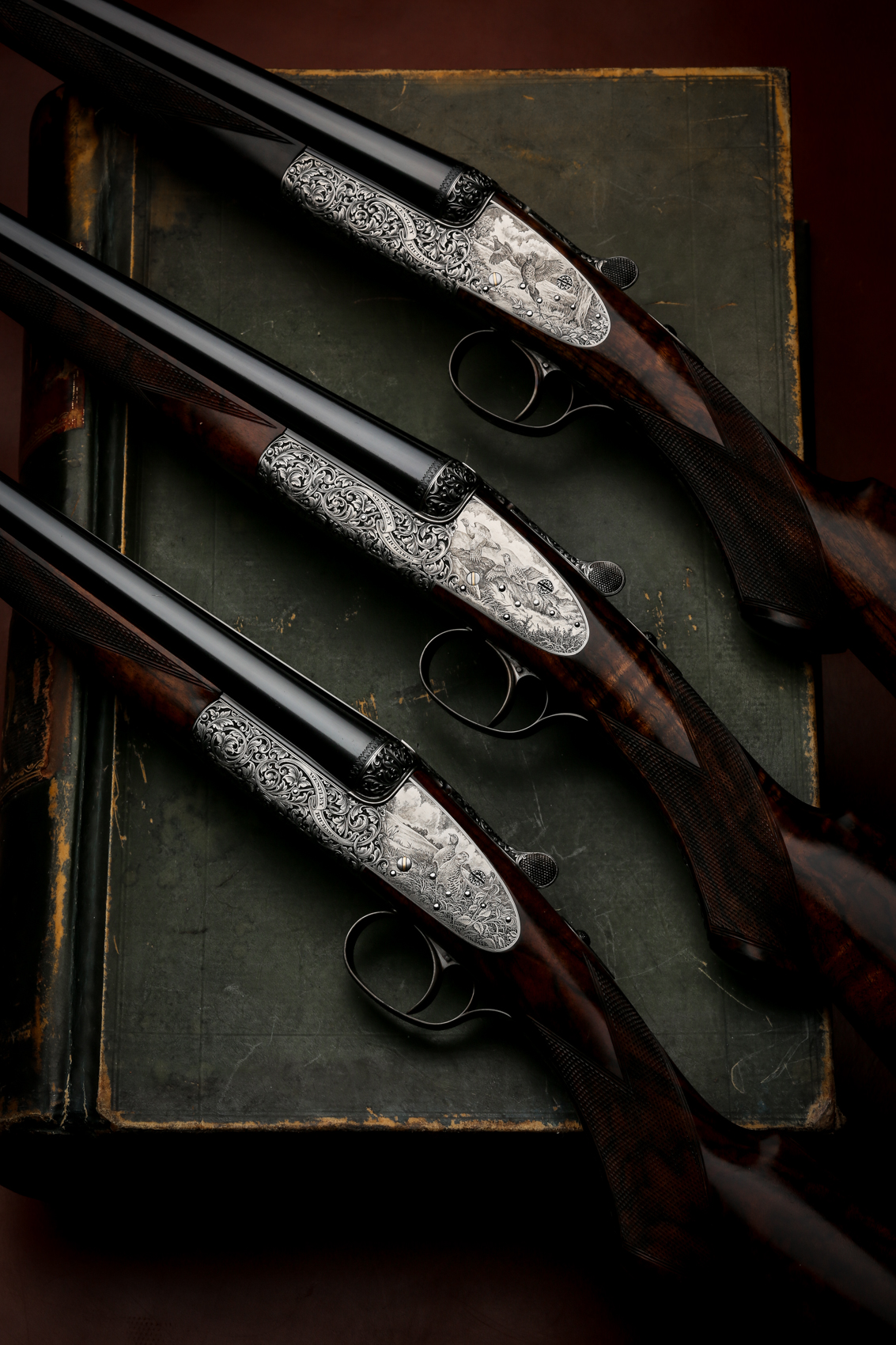 A set of 3 Westley Richards sidelock 20g shotguns.