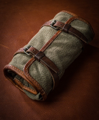 A Swiss Army Tool Roll on the way to becoming a Safari Tool Roll.