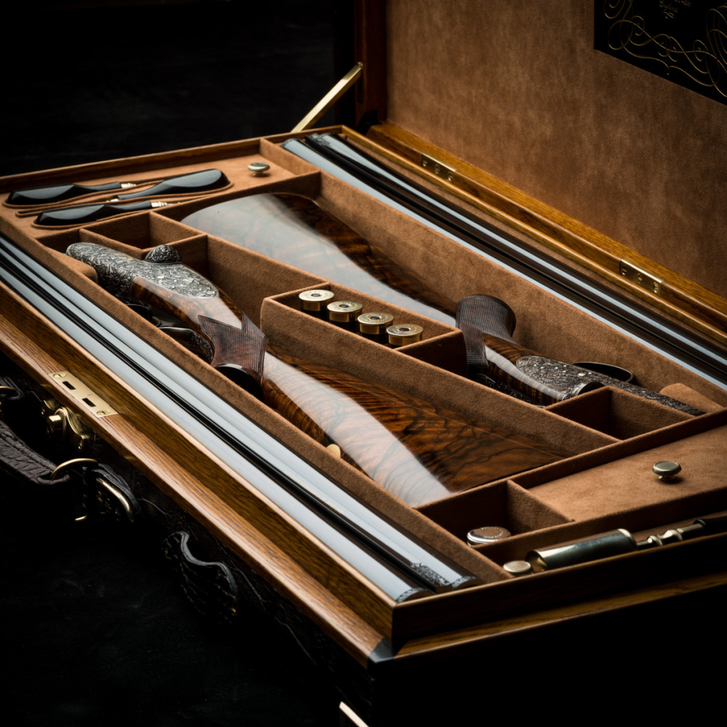 Westley Richards Oak & Leather case