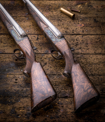 The First Pair of Westley Richards 4 Bore, Hand Detachable Lock Guns Near Completion.