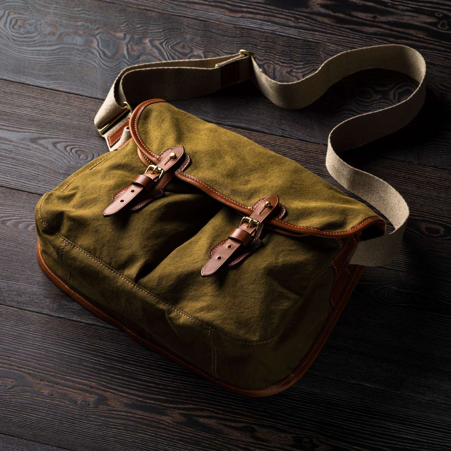 Westley Richards Bishop Bag Canvas & Leather Olive