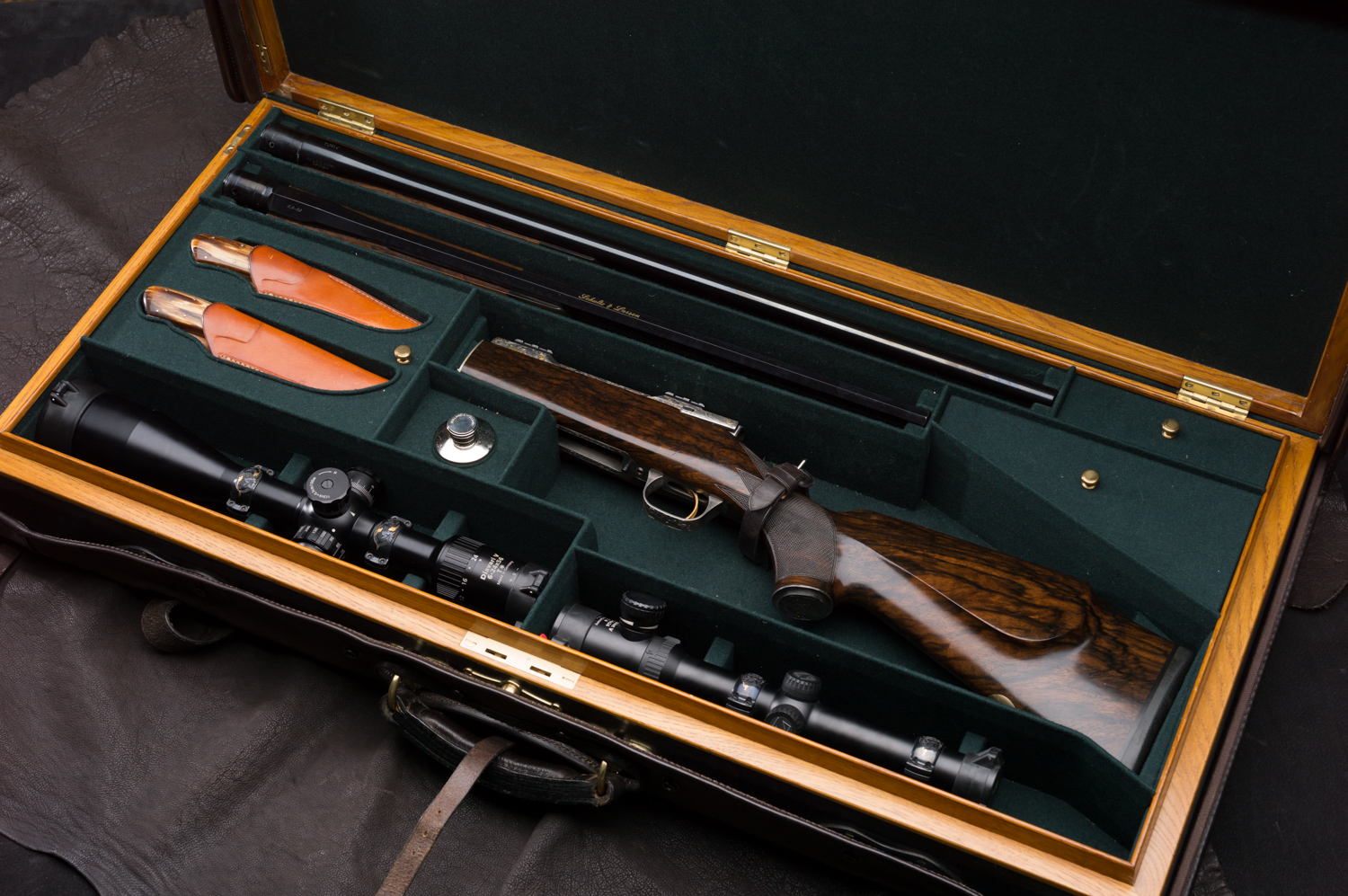 Schultz & Larsen 2 Barrel Cased