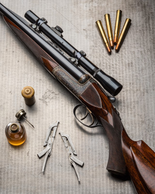 A Westley Richards .375 Hand Detachable Lock Double Rifle.