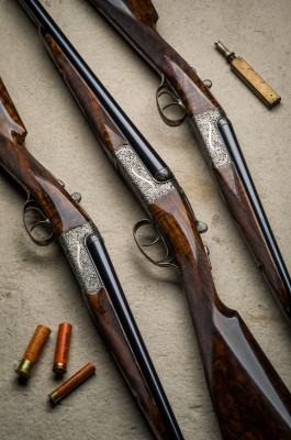 A Set of 3 Small Bore Westley Richards Droplocks.