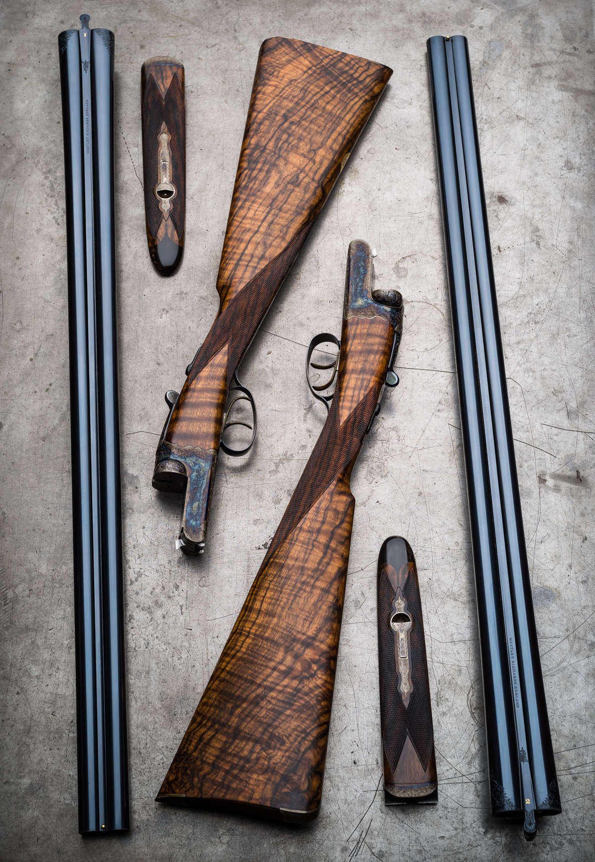 A Pair of Traditional Westley Richards 12g Droplocks. 2 Guns that led to 10.