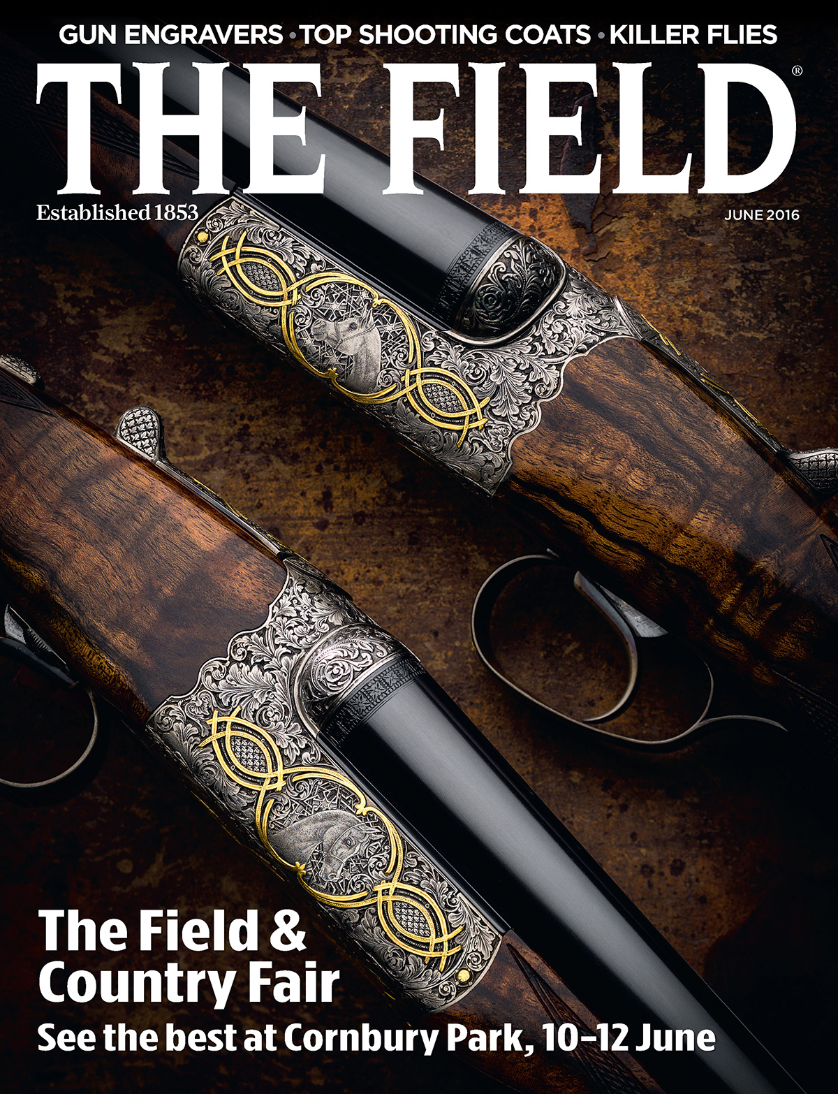 The Field and Fieldsports Magazines - June 2016 -  2 Front Covers for Westley Richards.