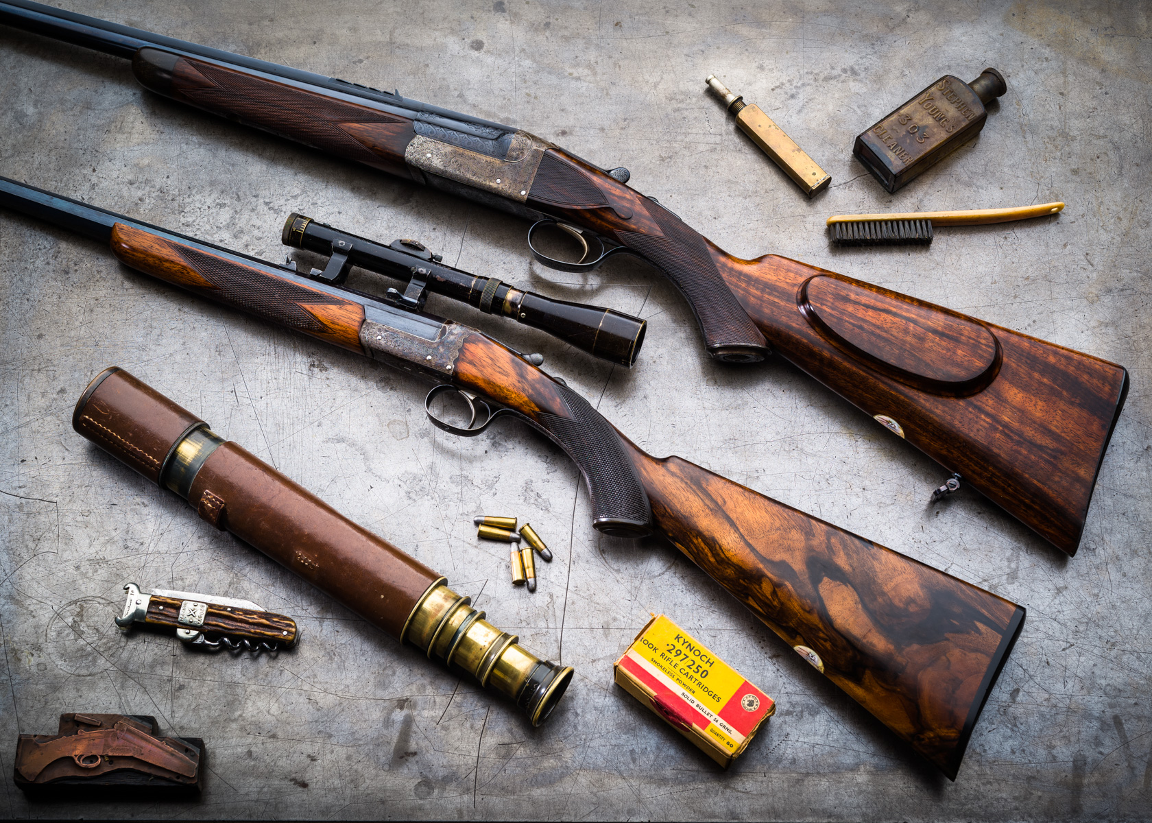 2 Westley Richards Single Shot Rifles. More confusion for the 80th!