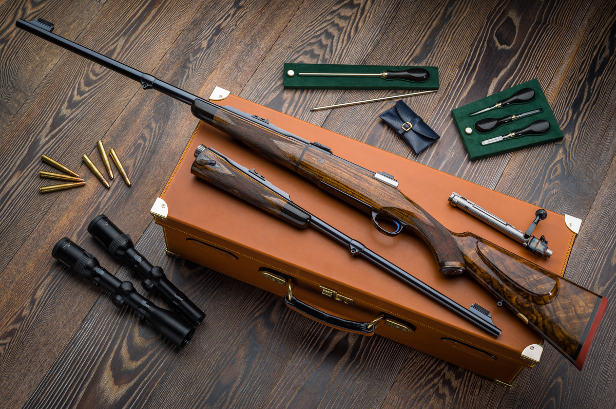 A Westley Richards Take Down Safari Rifle for Africa in .375 & .300 H&H.