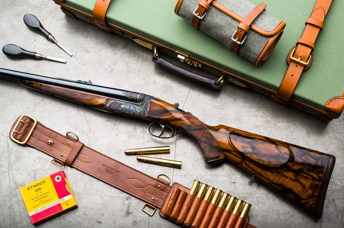 Westley Richards .470 Hand Detachable Lock. Carved by Paul Lantuch.