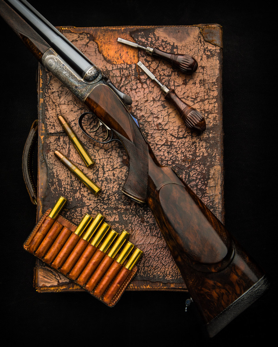 David McKay Brown .470 3 ¼" Nitro Express Round Action Double Rifle