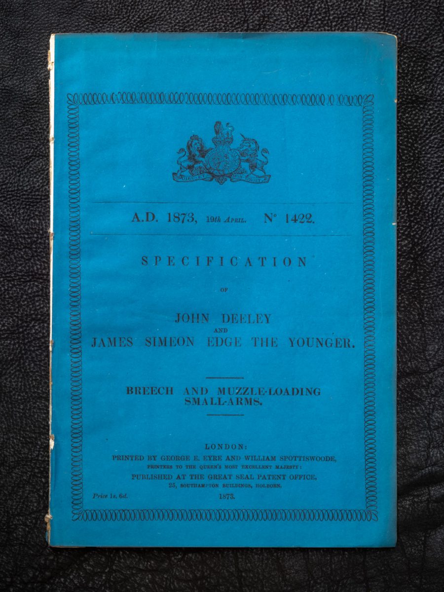 Westley Richards Patents: The Deeley & Edge Forend Catch Of 1873