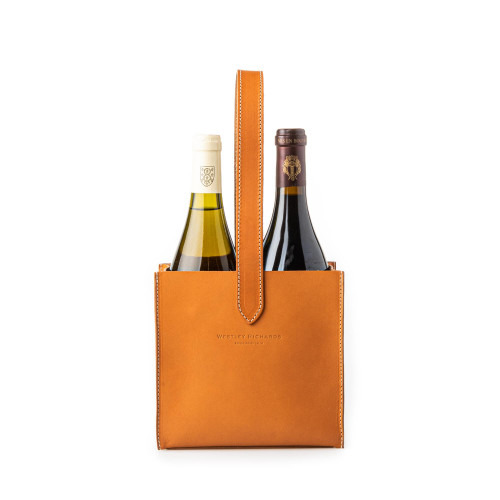 Leather Carrier for 2 Bottles