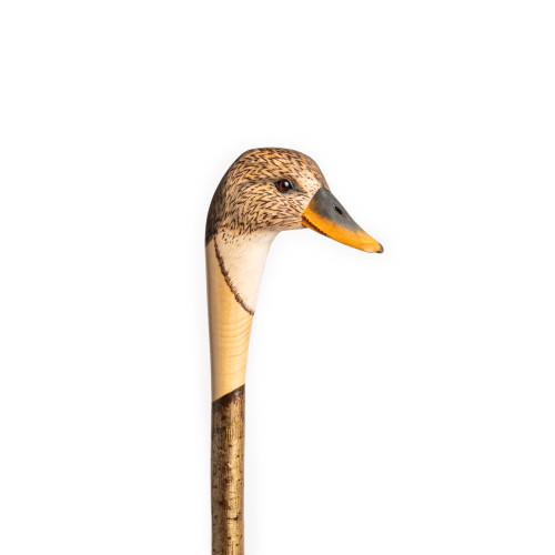 Hand Carved Hen Mallard Walking Stick