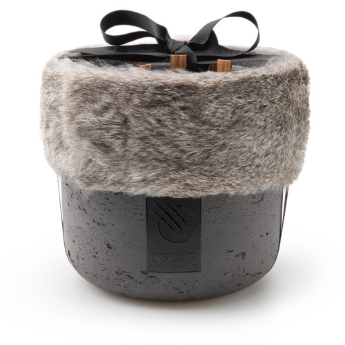 XL Luxury Candle with Rabbit Fur