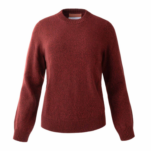 Ladies Langland Cashmere Crewneck in Wine