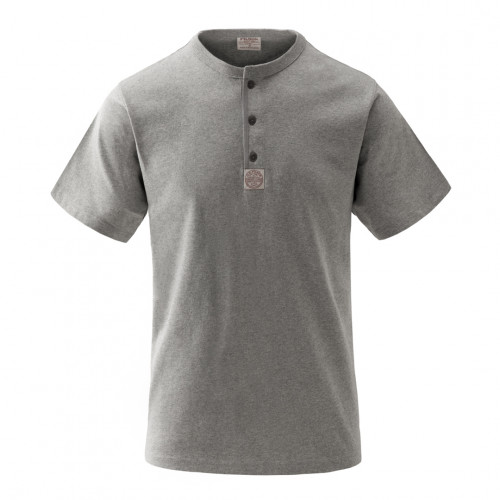 S/S Frontier Henley T-Shirt in Heather Grey