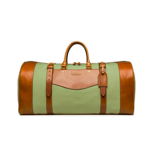 Large Sutherland Bag in Safari Green and Mid Tan