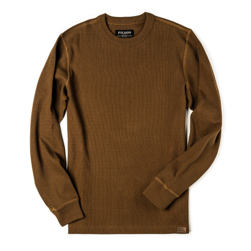 Waffle Knit Thermal Crew Neck
