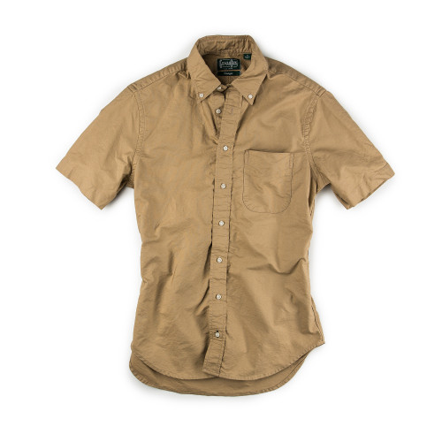 Short Sleeve Over Dye Oxford in Toast