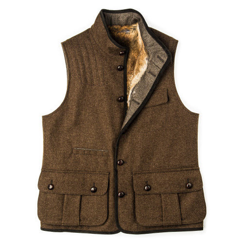 Men's Ambros Waistcoat with Rabbit Fur Lining