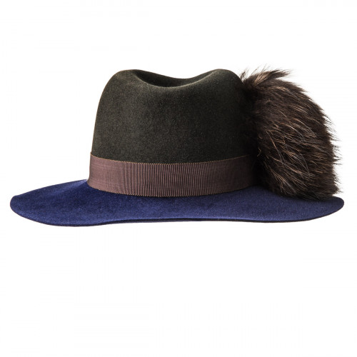 Ladies Florence Hat - Brown/Navy