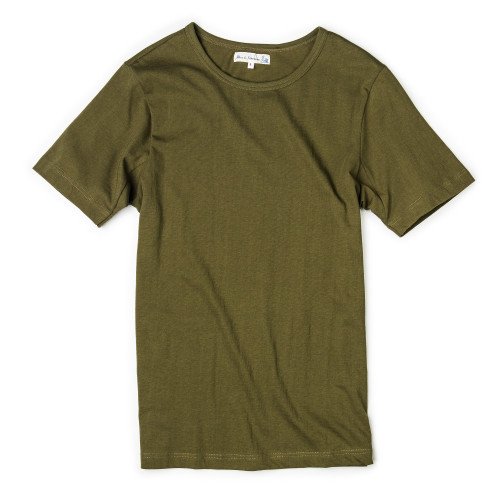 1950's Crew Neck Tee in Army