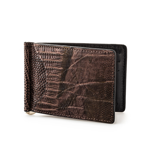 Lizard Wallet with Money Clip in Tundra