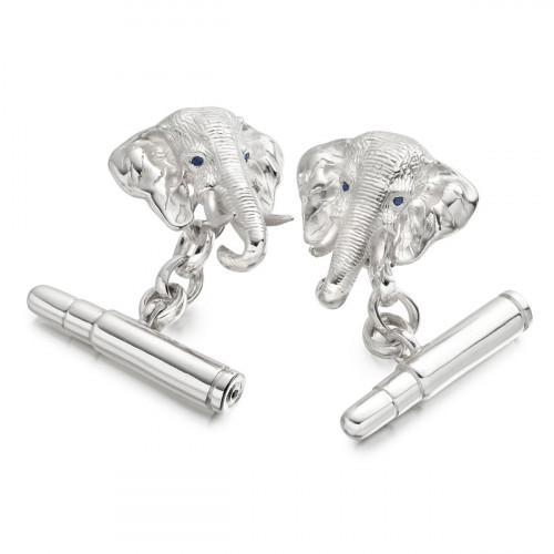 Right & Left Elephant & Bullet Cufflinks