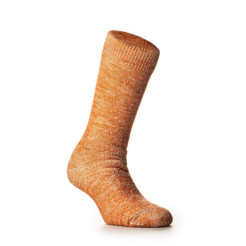 Double Face Merino Wool Socks in Orange