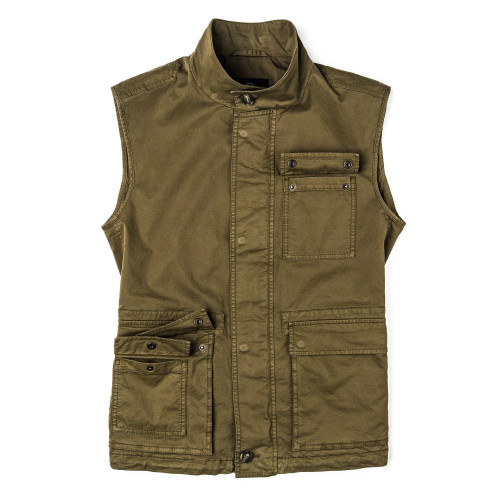 Men's Milan Garment Dyed Travel Vest - Green