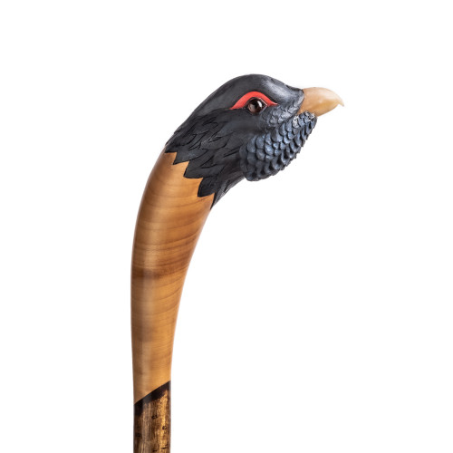 Hand Carved Capercaillie Walking Stick