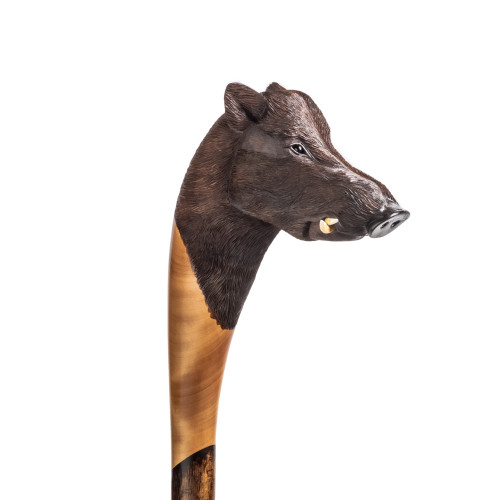 Hand Carved Wild Boar Walking Stick