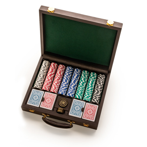Poker Set with Buffalo Leather