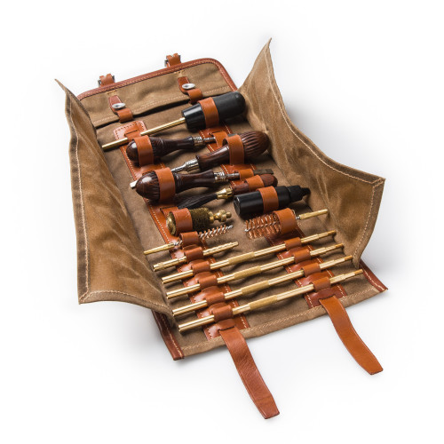 Tool Roll with Accessories in  Waxed Cotton Sand