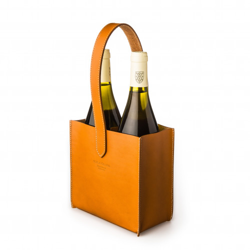 Leather Carrier for 2 Bottles