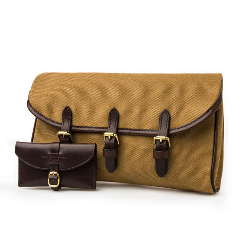 Redfern Cleaning Pouch in Sand  & Dark Tan