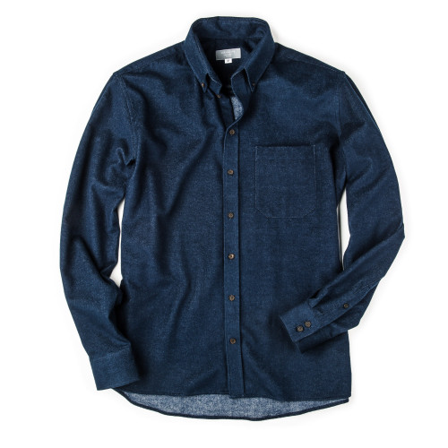 Men's Fine Cotton Shirt in Indigo