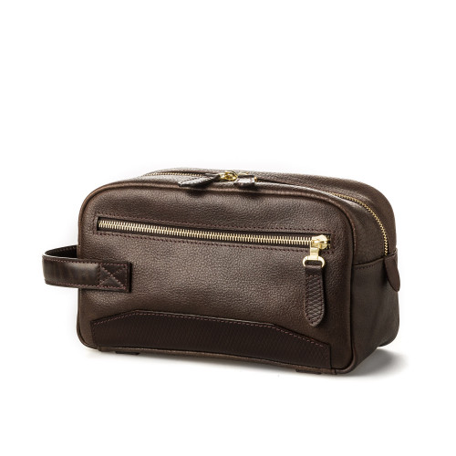 Westley Richards Bournbrook Wash Bag in Dark Tan