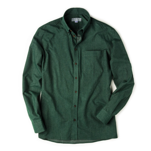 Men's Fine Cotton Shirt in Emerald