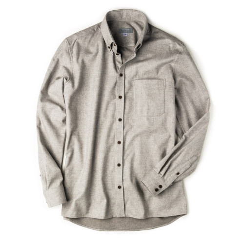 Men's Fine Cotton Shirt in Dove Grey