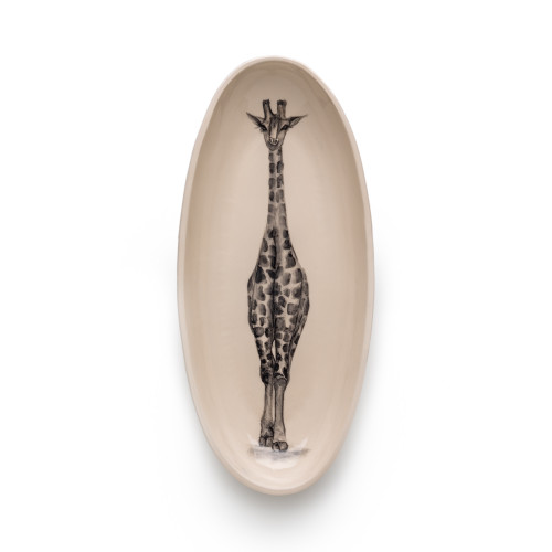 Large Hand Painted Giraffe Dish
