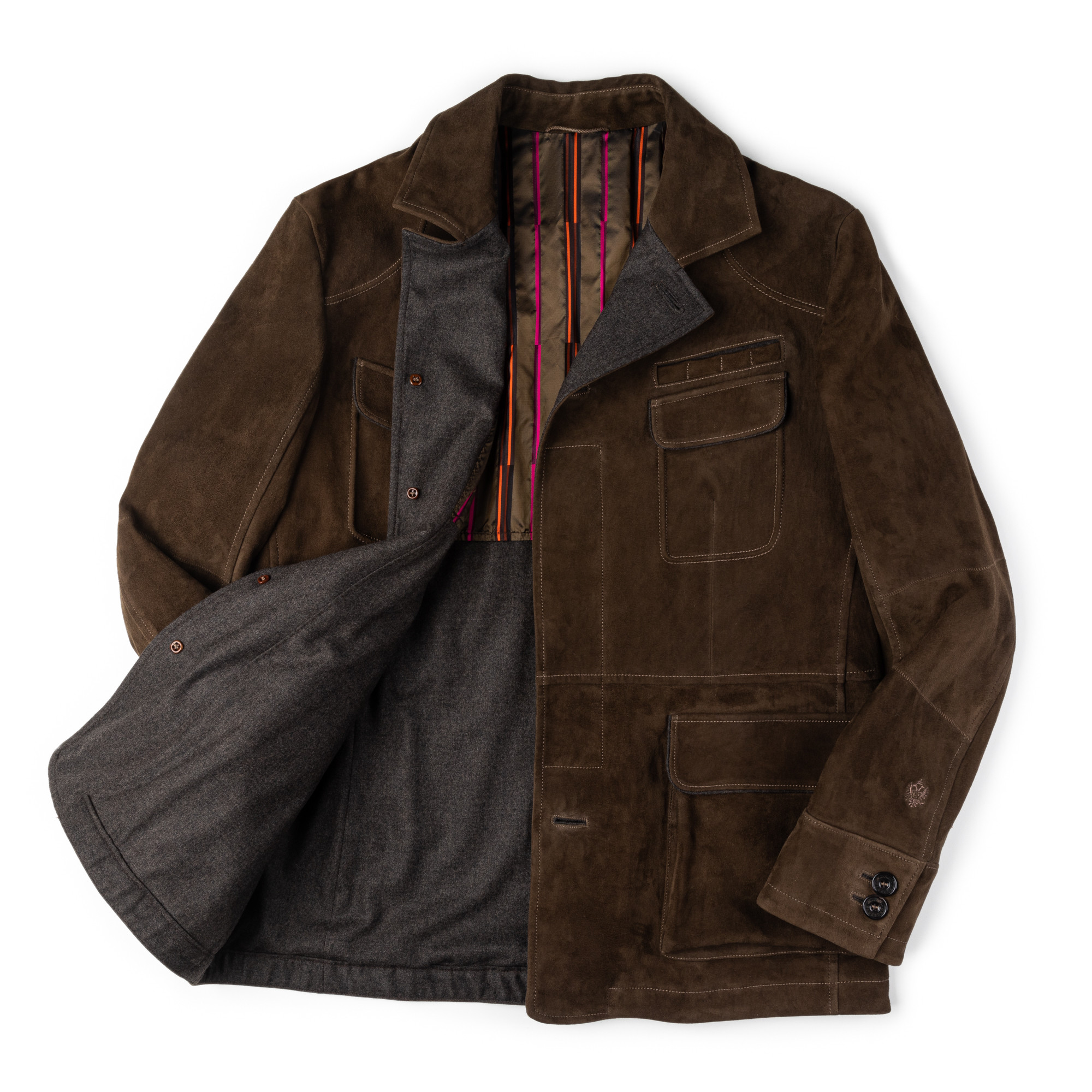 Suede hunting jacket store
