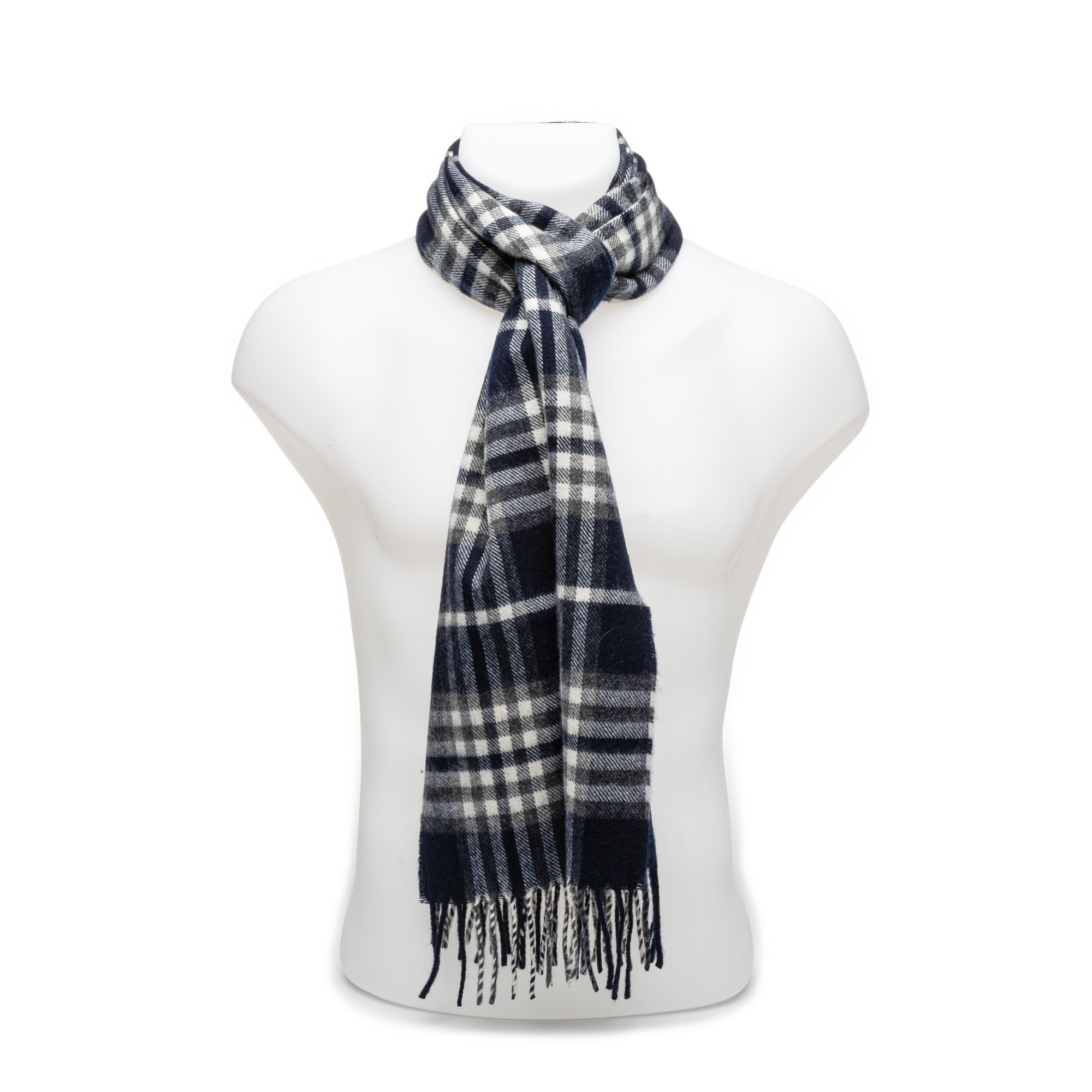 Checkered discount cashmere scarf