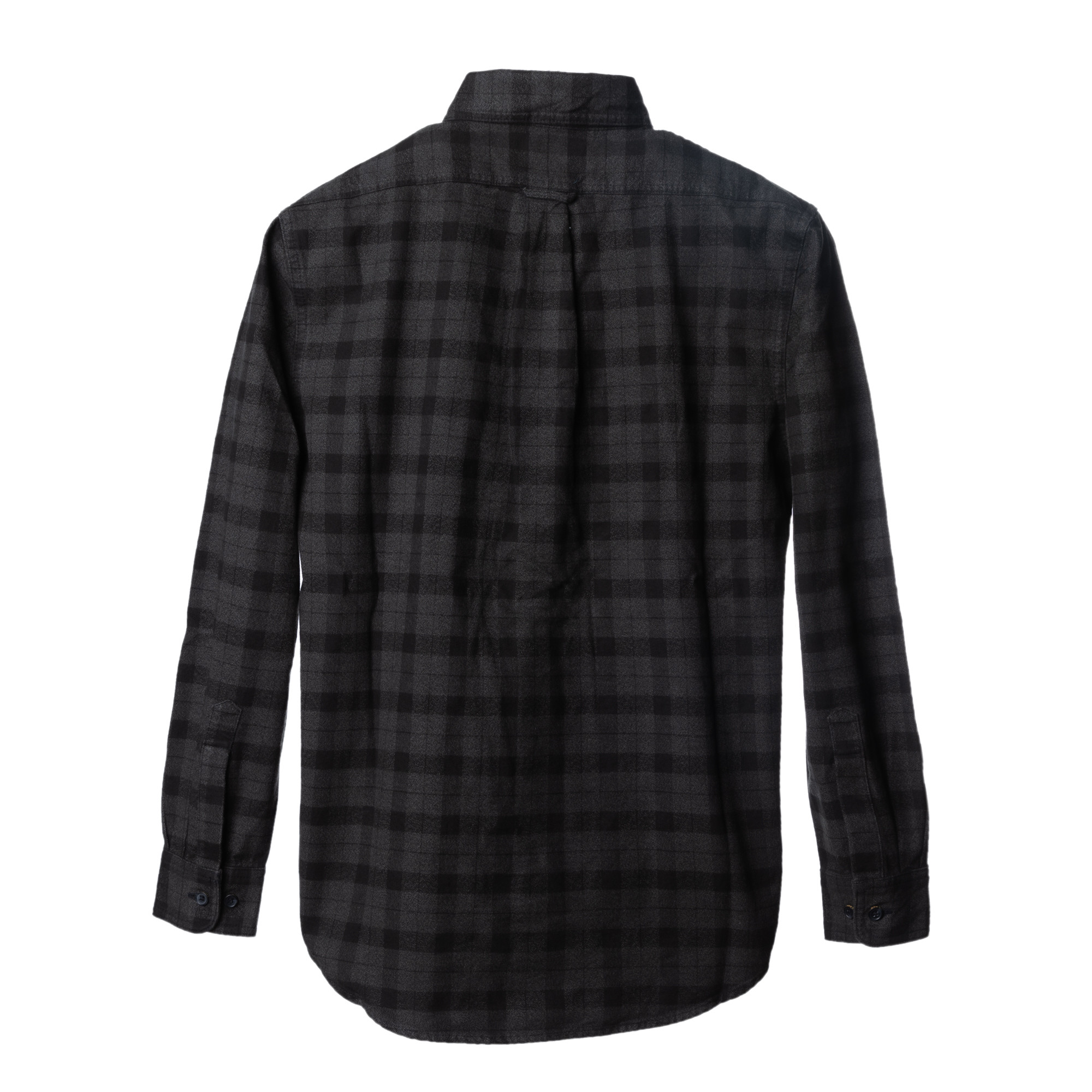Black grey hot sale plaid shirt